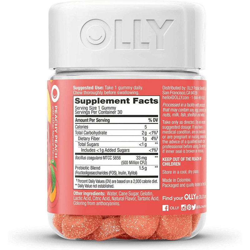 OLLY Probiotic + Prebiotic - Melocotón - Puro Estado Fisico