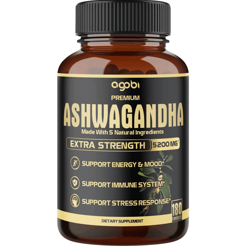 Agobi Premium Ashwagandha 5200 mg - 180 Cápsulas - Puro Estado Fisico