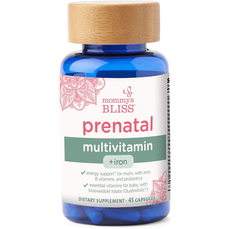 Mommys Bliss Prenatal Multivitamin + Iron - 45 Cápsulas - Puro Estado Fisico