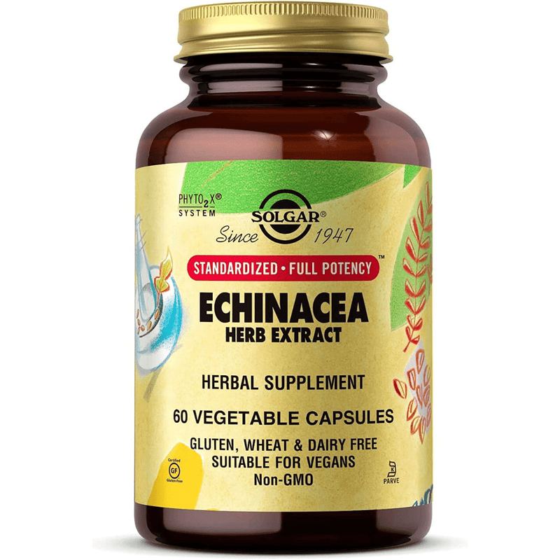 Solgar Echinacea Herb Extract - 60 Cápsulas Vegetales - Puro Estado Fisico