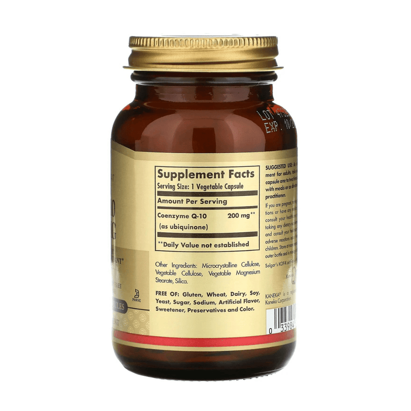 Solgar Vegan CoQ-10 - 200 mg - Puro Estado Fisico