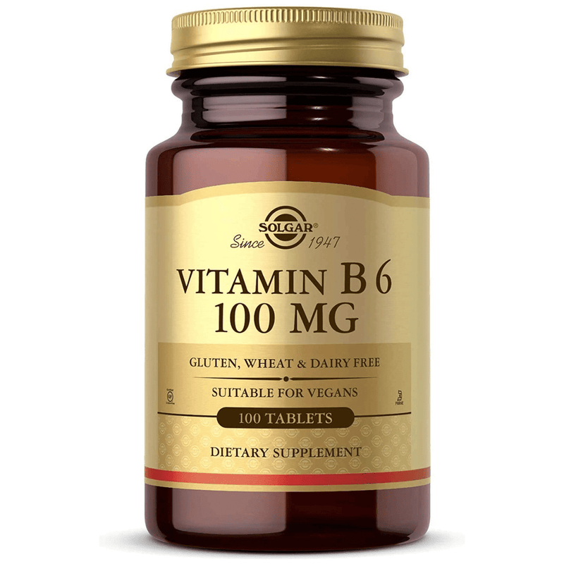 Solgar Vitamin B6 100 mg - 100 Tabletas - Puro Estado Fisico
