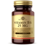 Solgar Vitamin B6 - 25 mg - 100 Tabletas - Puro Estado Fisico