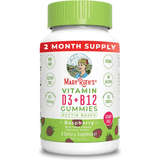 MaryRuth Organics Vitamin D3 + Vitamin B12 - Frambuesa - 60 Gomitas - Puro Estado Fisico