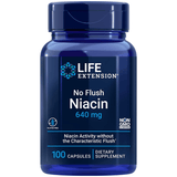 Life Extension  No Flush Niacin 640 mg - 100 Cápsulas - Puro Estado Fisico