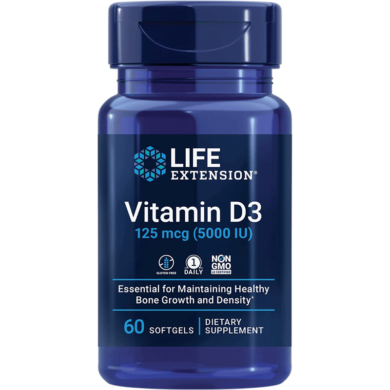Life Extension Vitamin D3 5,000 IU - Puro Estado Fisico