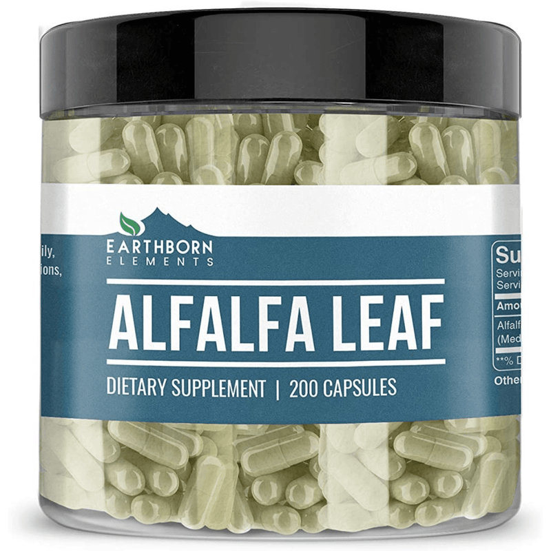 Earthborn Elements Alfalfa Leaf - 200 Cápsulas - Puro Estado Fisico