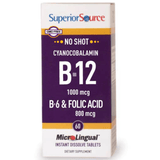 Superior Source NO SHOT B-12 (as Cyanocobalamin) B-6 / Folic Acid - Puro Estado Fisico