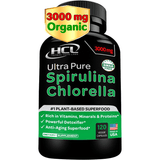 HCL Herbal Code Labs Spirulina Chlorella Organic - 120 Capsulas Vegetales - Puro Estado Fisico