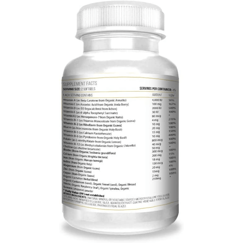 Actif Postnatal Vitamin - 90 Cápsulas Blandas - Puro Estado Fisico