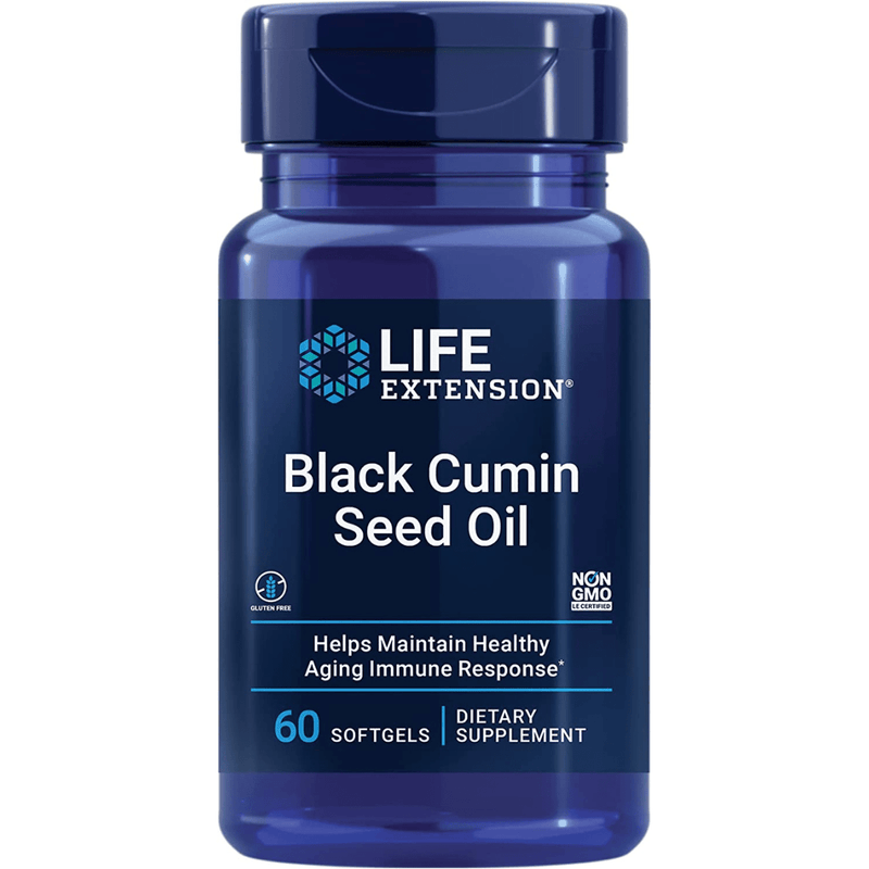 Life Extension Black Cumin 500 mg - 60 Cápsulas Blandas - Puro Estado Fisico