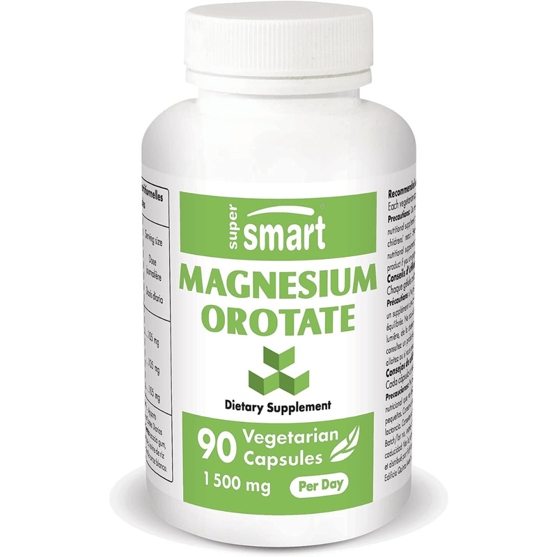 Super Smart Magnesium Orotate 1500 mg - 90 Cápsulas Vegetarianas - Puro Estado Fisico