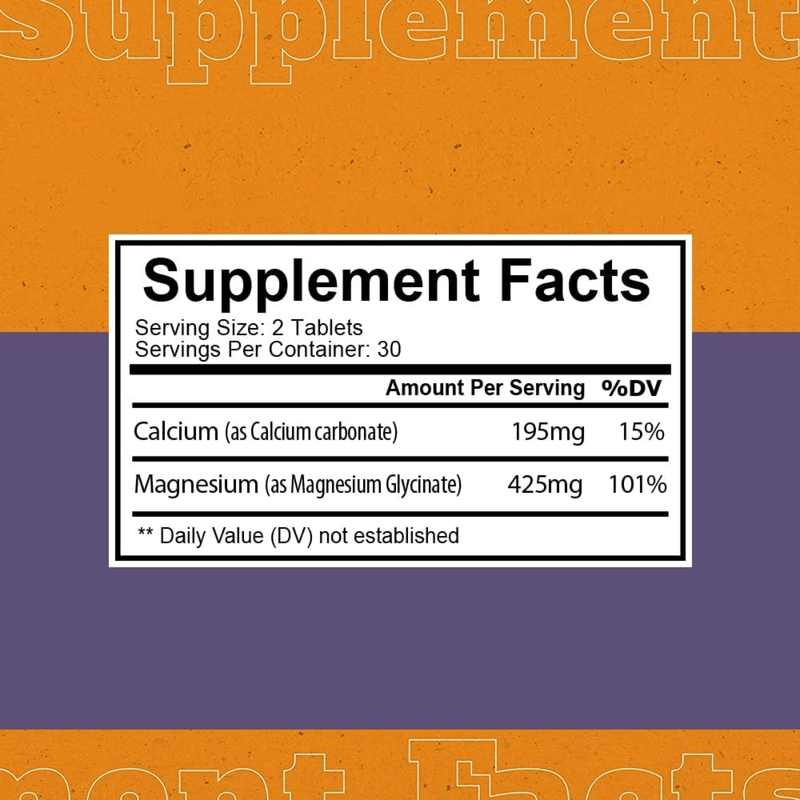 Salt Lake Supplements Magnesium Glycinate - 60 Tabletas - Puro Estado Fisico