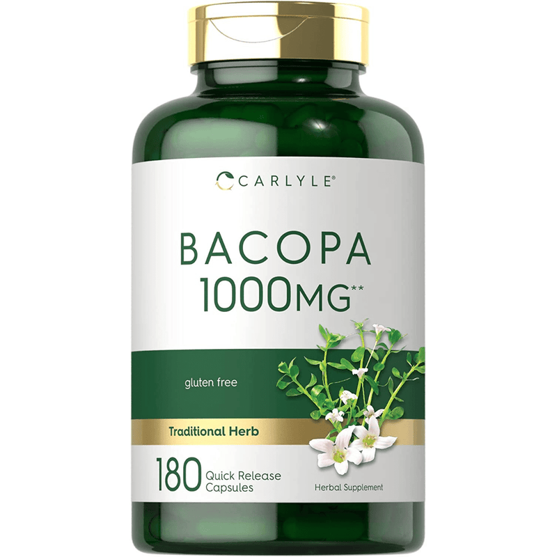 Carlyle Bacopa 1000 mg - 180 Cápsulas de Liberación Rápida - Puro Estado Fisico