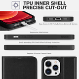 TUCCH Funda Para iPhone 12 Pro Max Con Cierre Magnético Negro - Puro Estado Fisico