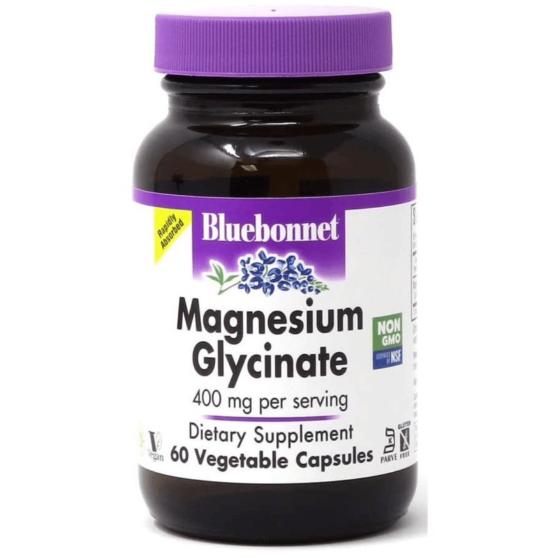 Bluebonnet Magnesium Glycinate 400 mg - Puro Estado Fisico