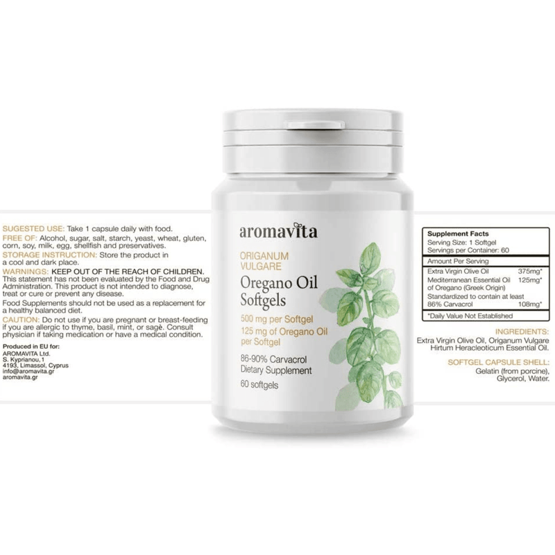 Aromativa Oregano Oil - 60 Cápsulas Blandas - Puro Estado Fisico