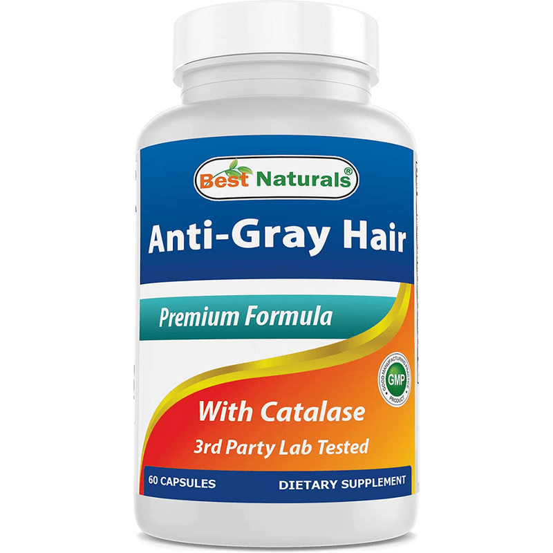 Best Naturals Anti-gray Hair - 60 Cápsulas - Puro Estado Fisico