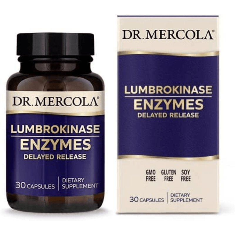 Dr. Mercola Lumbrokinase Enzymes - 30 Cápsulas - Puro Estado Fisico