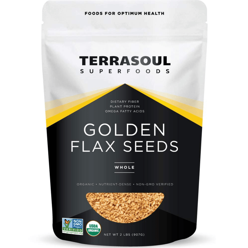 Terrasoul Superfoods Organic Golden Flax Seeds - 907 g - Puro Estado Fisico