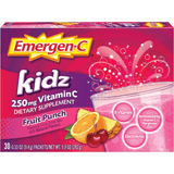 Emergen-C Kids Vitamin C Powder 250 mg - Ponche de Frutas - 30 Paquetes - Puro Estado Fisico