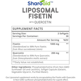Sharoaid Liposomal Fisetin with Quercetin 1200 mg - 60 Cápsulas Blandas - Puro Estado Fisico