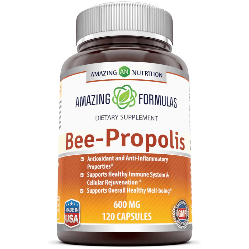 Amazing Nutrition Bee Propolis  600 mg - 120 Cápsulas - Puro Estado Fisico