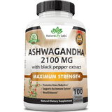 Naturalife Labs Ashwagandha 2100 mg - 100 Cápsulas Vegetales - Puro Estado Fisico