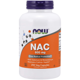 NOW Foods NAC 600 mg - 250 Cápsulas Vegetales - Puro Estado Fisico