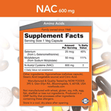 NOW Foods NAC 600 mg - 250 Cápsulas Vegetales - Puro Estado Fisico