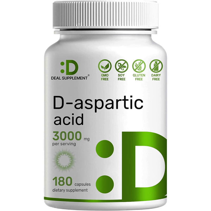 Deal Supplement D-Aspartic Acid 3000 mg - 180 Cápsulas - Puro Estado Fisico