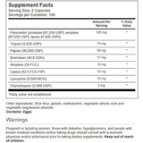 Vitacost Mega Digestive Enzymes with Pancreatin 10X - 200 Cápsulas - Puro Estado Fisico