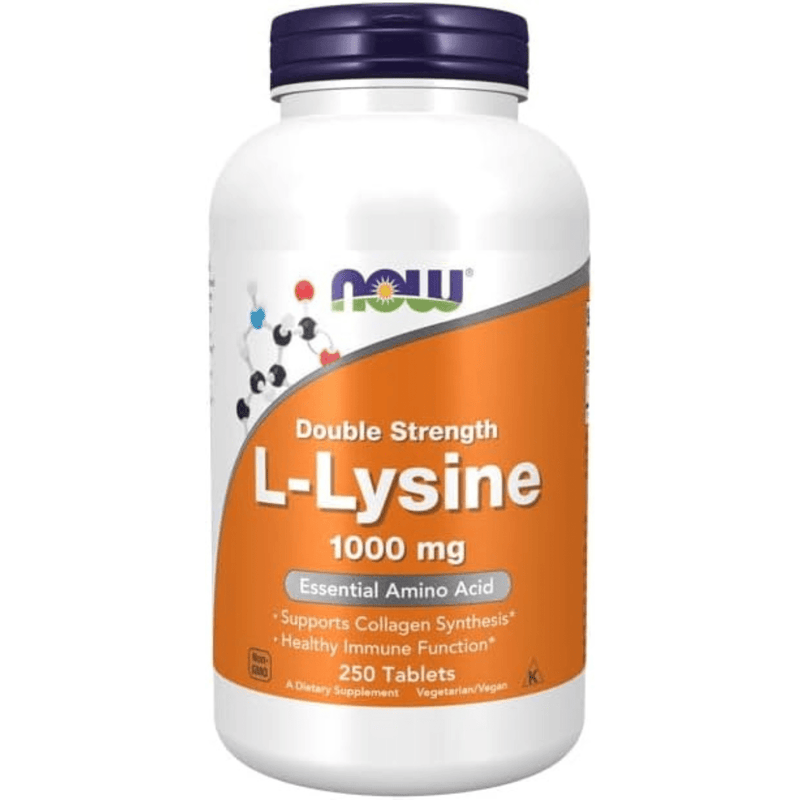 NOW Foods L-Lysine 1000 mg - 250 Tabletas - Puro Estado Fisico