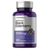 Horbaach Black Elderberry 2000mg - 180 Cápsulas - Puro Estado Fisico