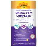 Country Life Ultra Concentrated Omega 3-6-9 Complete - Limón - Puro Estado Fisico