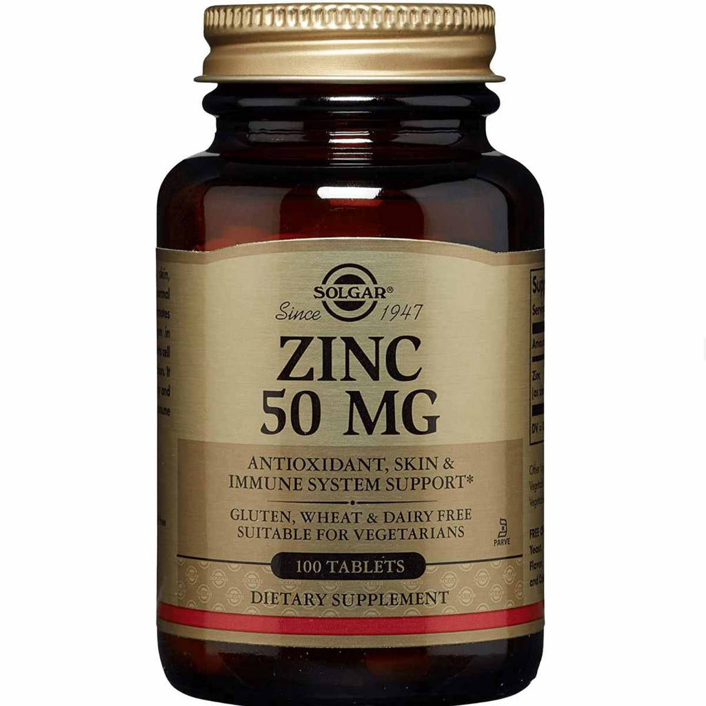 Zinc - 50 mg - 100 Tabletas - Puro Estado Fisico