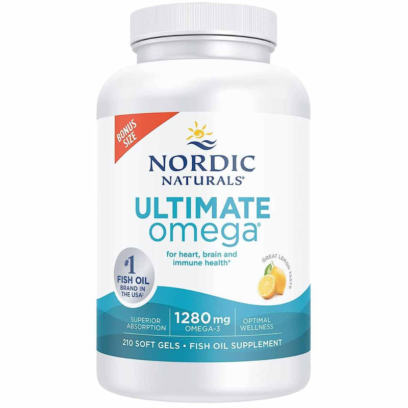 Nordic Naturals Ultimate Omega-3 - Limón - 210 Cápsulas Blandas - Puro Estado Fisico