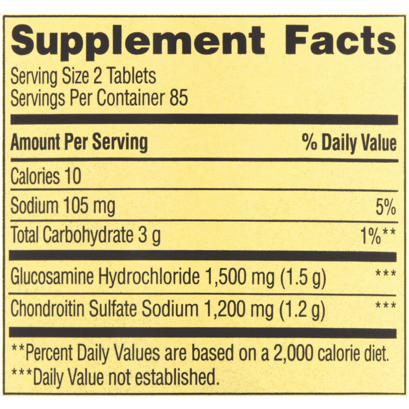 Spring Valley Glucosamine Chondroitin - 170 Tabletas - Puro Estado Fisico
