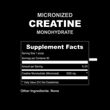 UpNourish Micronized Creatine Monohydrate - Sin Sabor - 400 g - Puro Estado Fisico
