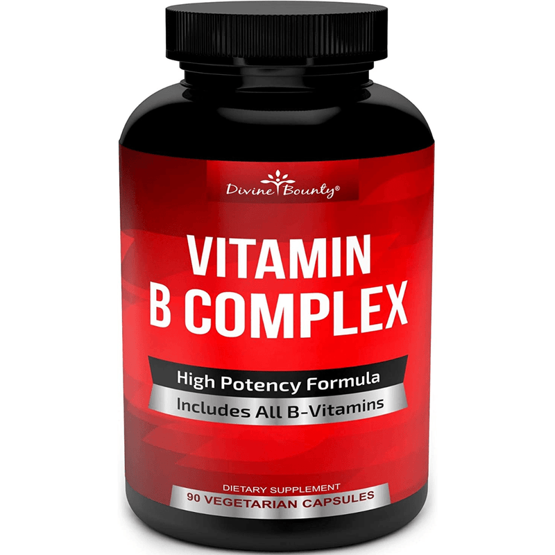Divine Bounty Vitamin B complex - 90 Cápsulas Vegetarianas - Puro Estado Fisico