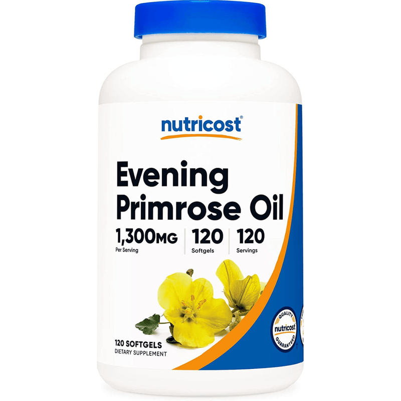 Nutricost Evening Primrose Oil 1300 mg - 120 Cápsulas Blandas - Puro Estado Fisico