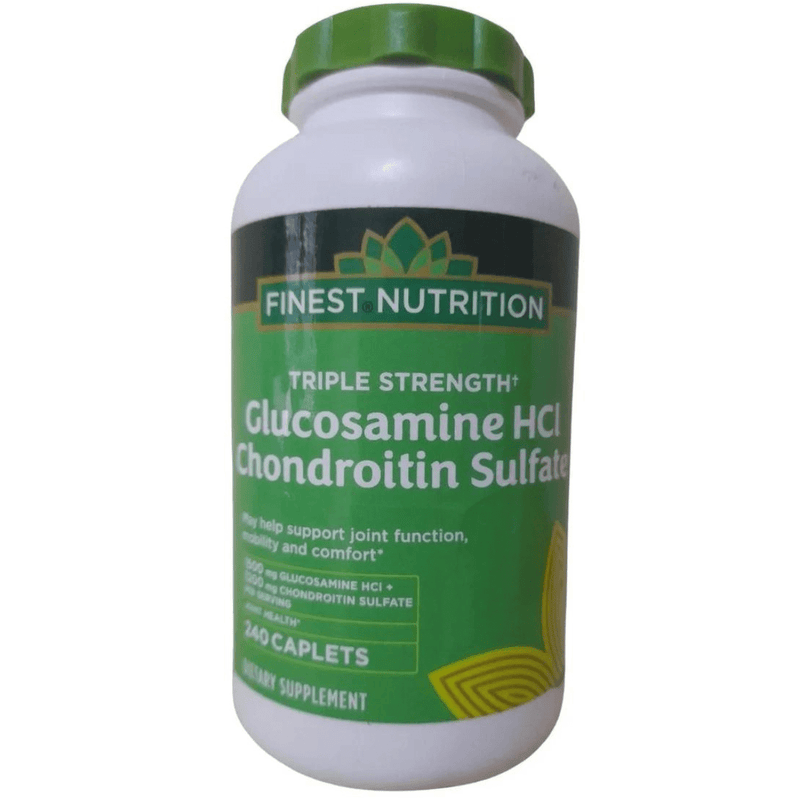 Finest Nutrition Glucosamine Chondroitin Triple Strength - 240 Comprimidos Recubiertos - Puro Estado Fisico