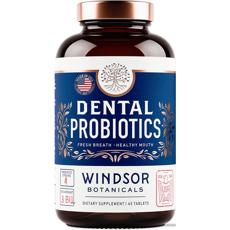 Windsor Botanicals Dental Probiotics 3 Billion CFU - 45 Tabletas - Puro Estado Fisico