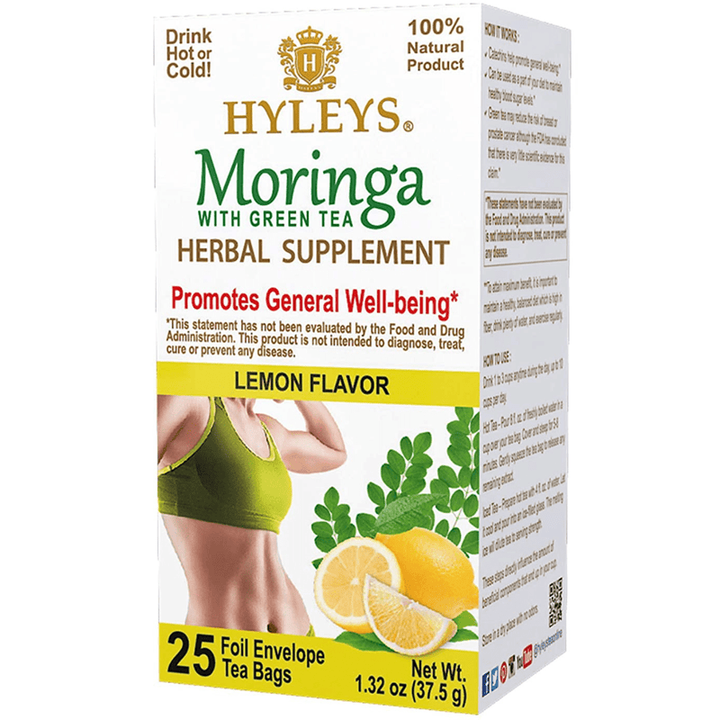 Hyleys Moringa With Green Tea - 25 Bolsas de Te - Puro Estado Fisico