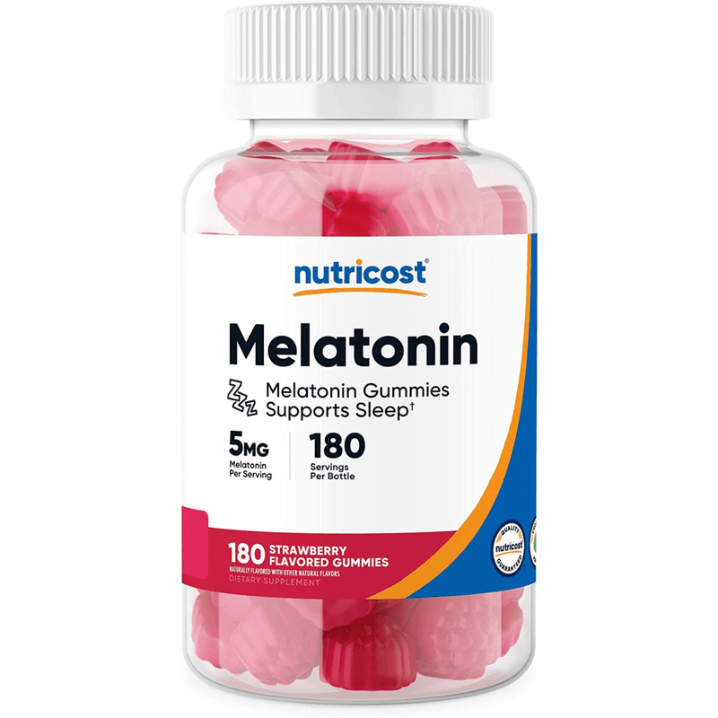 Nutricost Melatonin - 5 mg - 180 Gomitas - Puro Estado Fisico