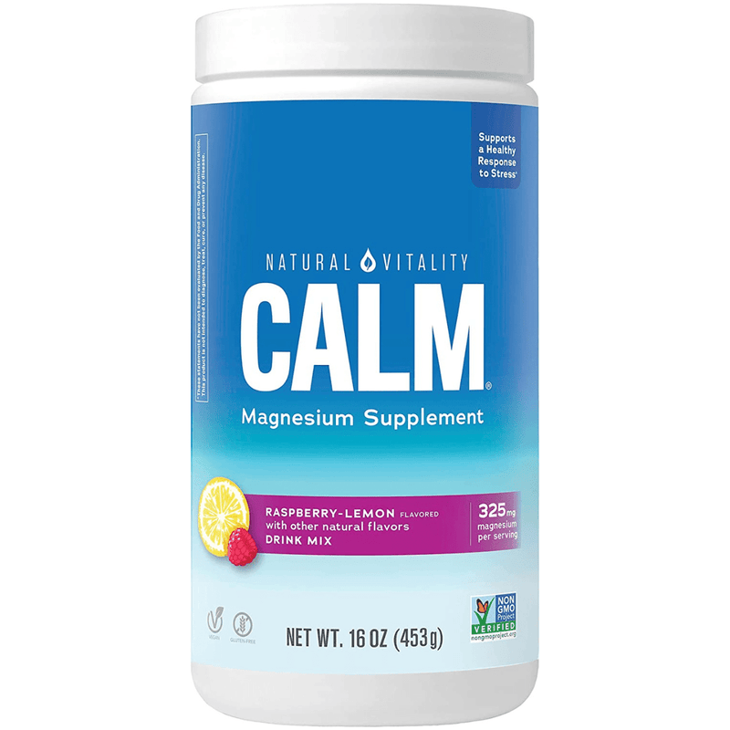 Natural Vitality Calm a Magnesium Supplement - 453 g - Frambuesa Limon - Puro Estado Fisico