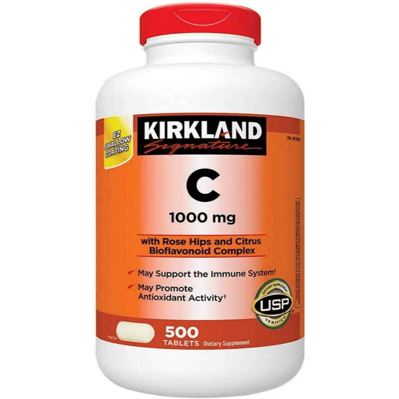 Kirkland Signature Vitamina C Con Rosa Mosqueta - 500 Tabletas - Puro Estado Fisico