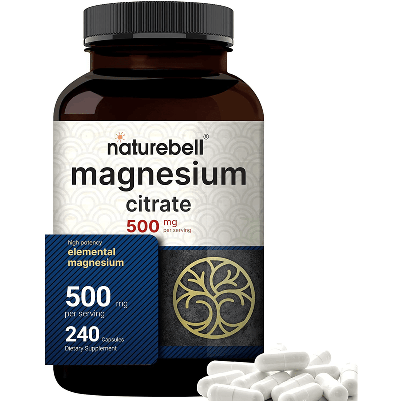 NatureBell Magnesium Citrate - 240 Capsules - Puro Estado Fisico