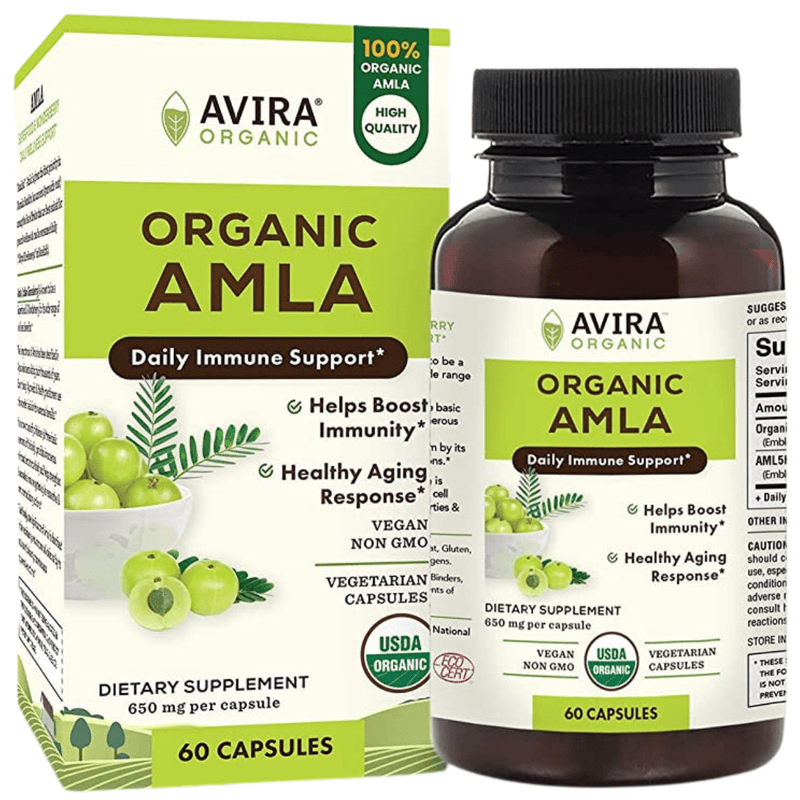 Avira Organic Amla - 60 Cápsulas - Puro Estado Fisico