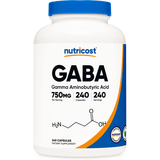Nutricost GABA - 240 Cápsulas - Puro Estado Fisico